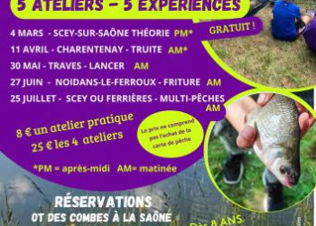 Atelier pêche au lancer à Traves
