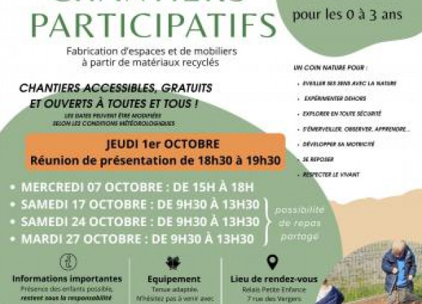 Chantiers participatifs - Fabrication coin nature