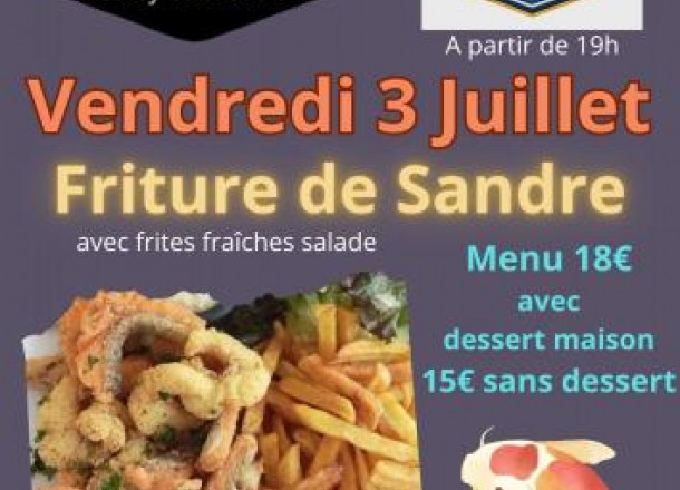 Repas : friture de sandre 